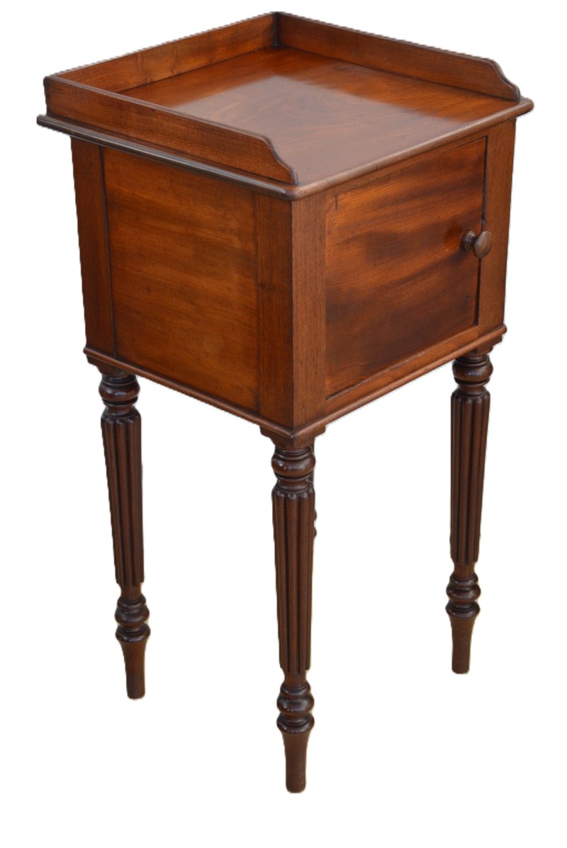 Regency Mahogany Bedside Cabinet Pot Cupboard - Image 8